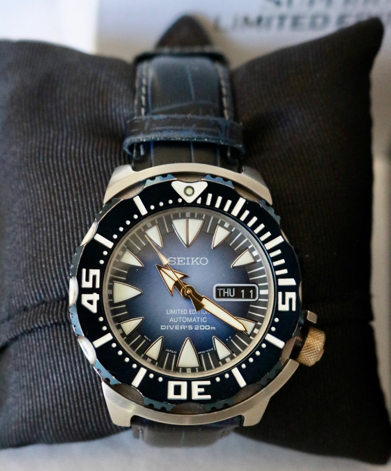 RARE Seiko Monster SRP455 Limited Edition Diver Blue Automatic Men’s Watch Video