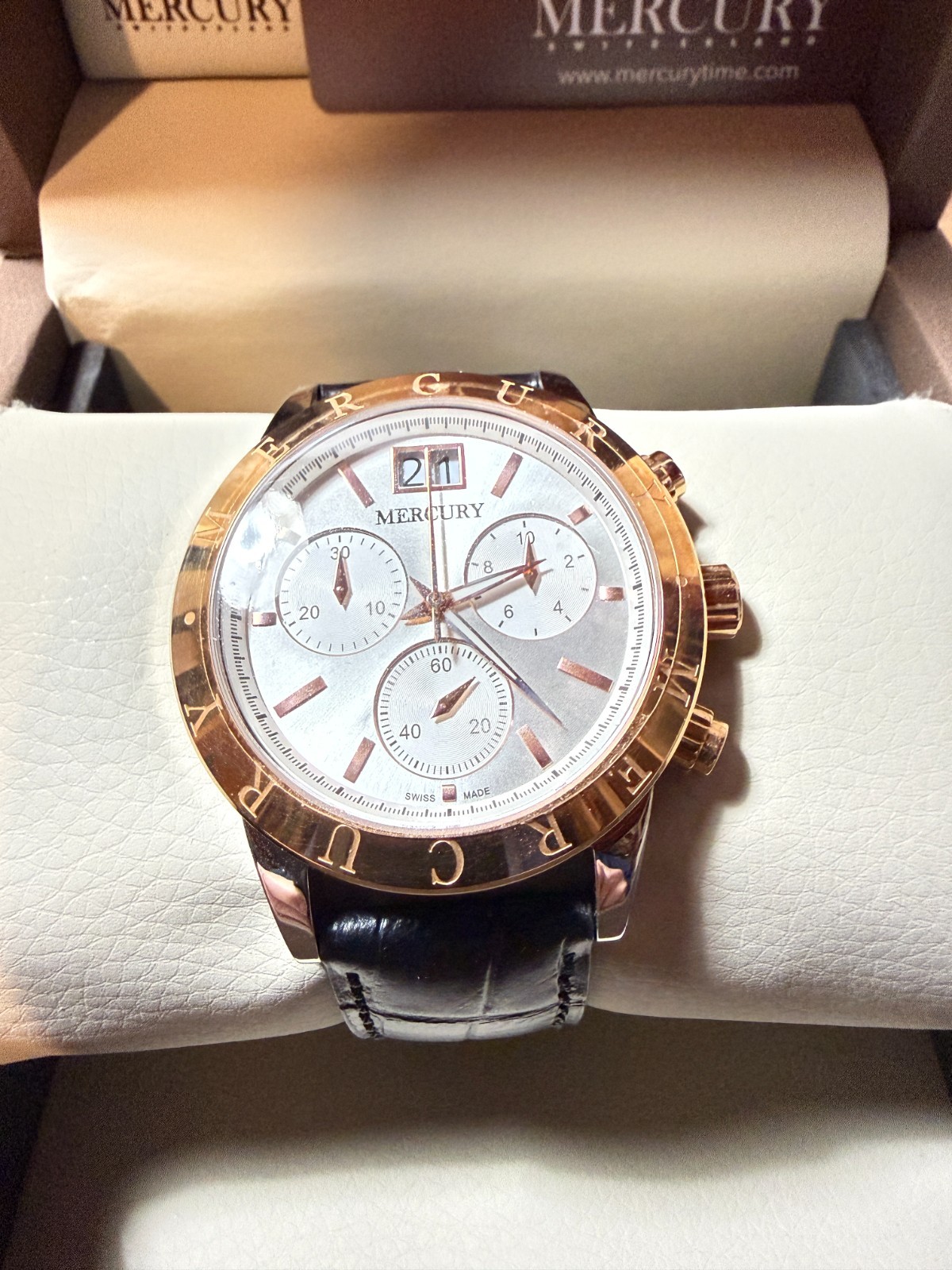 Mercury • Swiss Chronograph Watch Stainless Steel • 46mm • Quartz • 5ATM • ME390