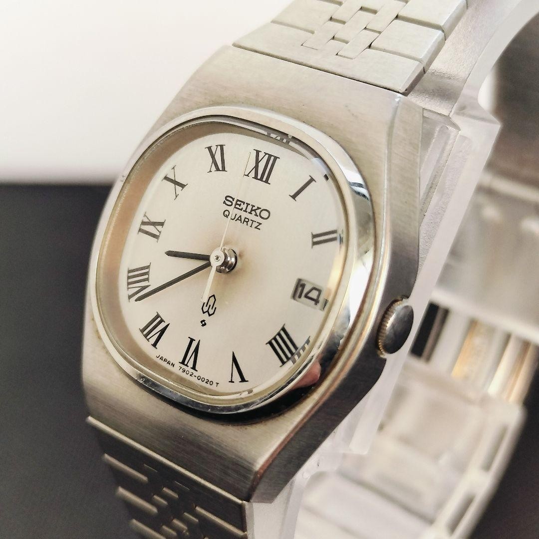 SEIKO Quartz Wristwatch, Cream Dial, SS Case/Band, wrist 15.0cm/5.9in