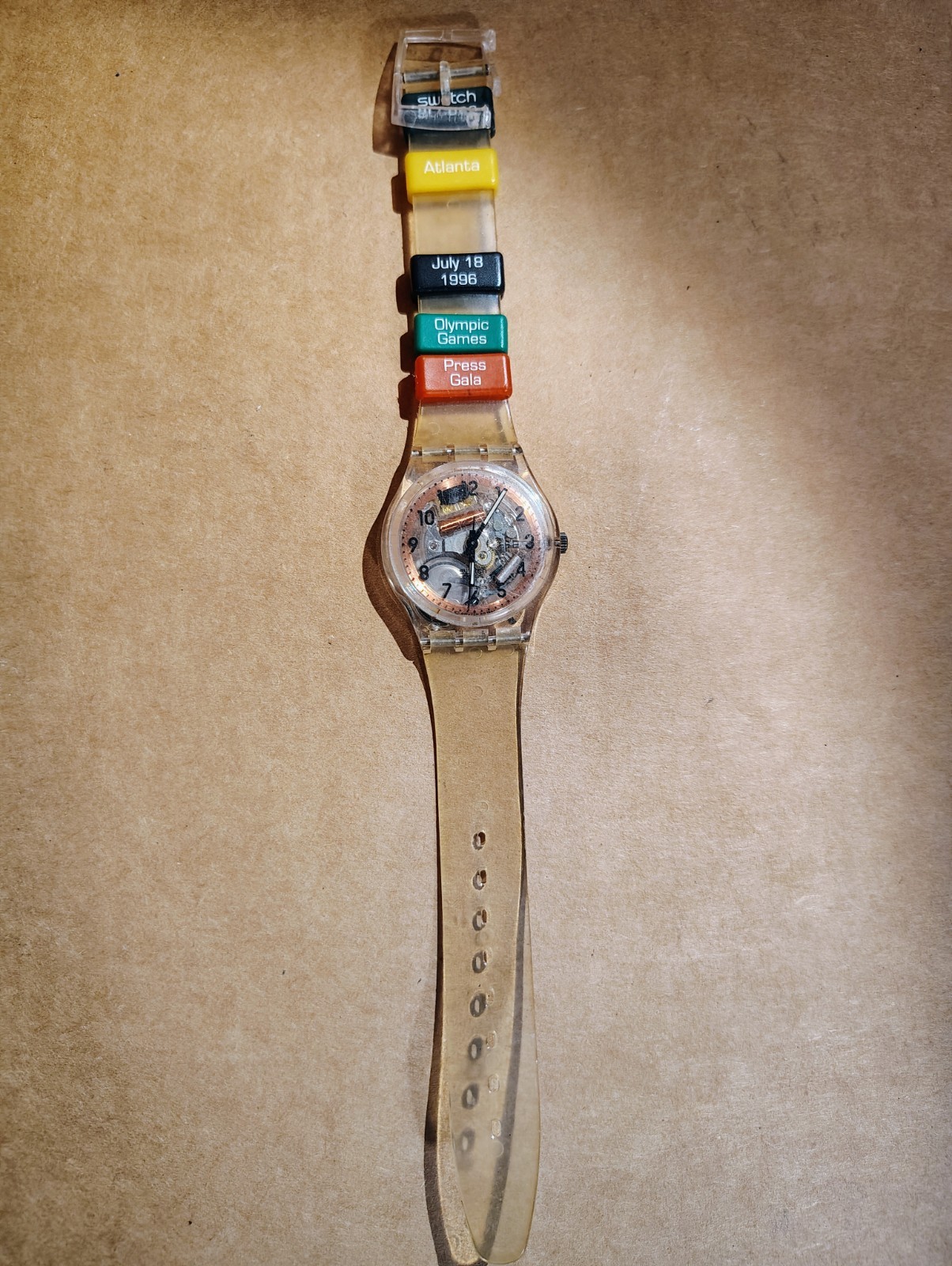 Swatch Access Watch ATLANTA PRESS SKK100C 1996 Olympic Special Edition