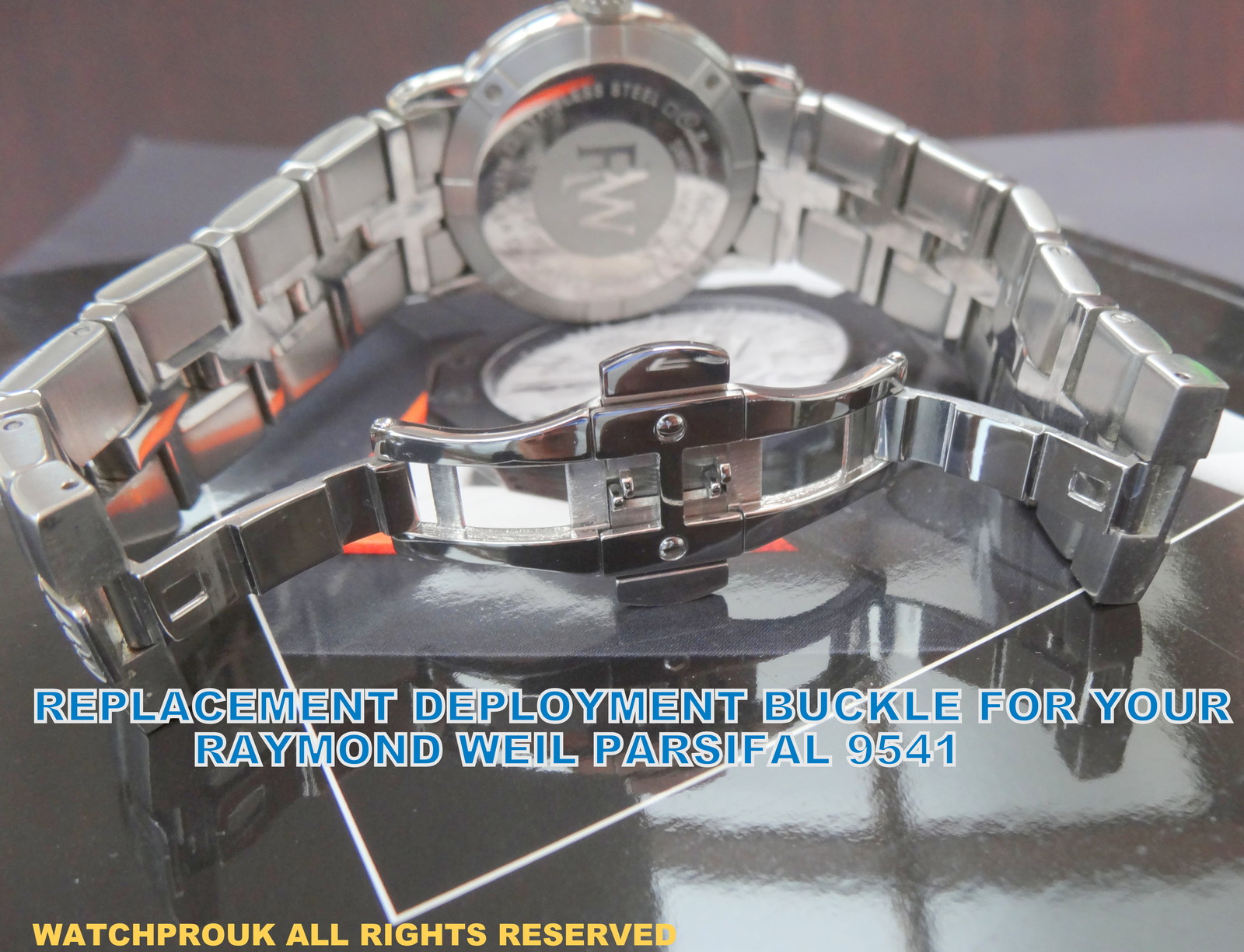 REPLACEMENT DEPLOYMENT BUCKLE FOR RAYMOND WEIL PARSIFAL 9541 Deployant clasp