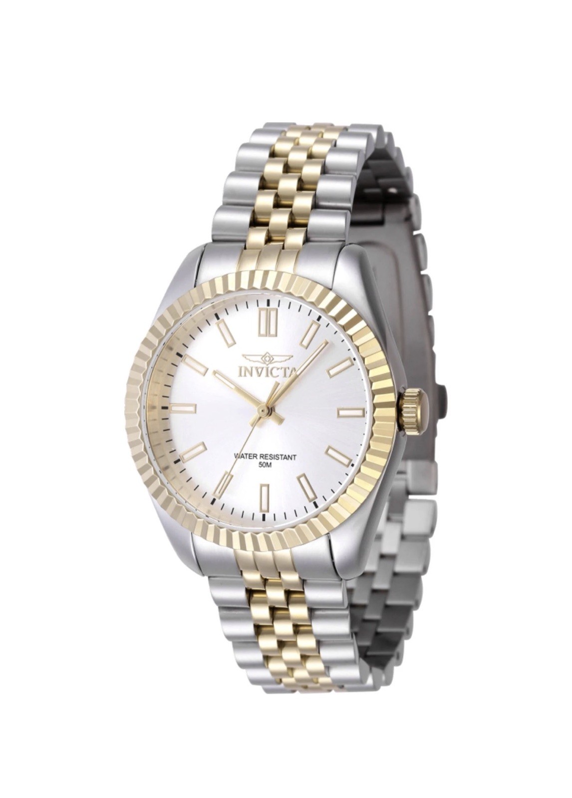 Invicta Women’s Watch Specialty Quartz Silver Dial Two Tone Steel Bracelet 47500