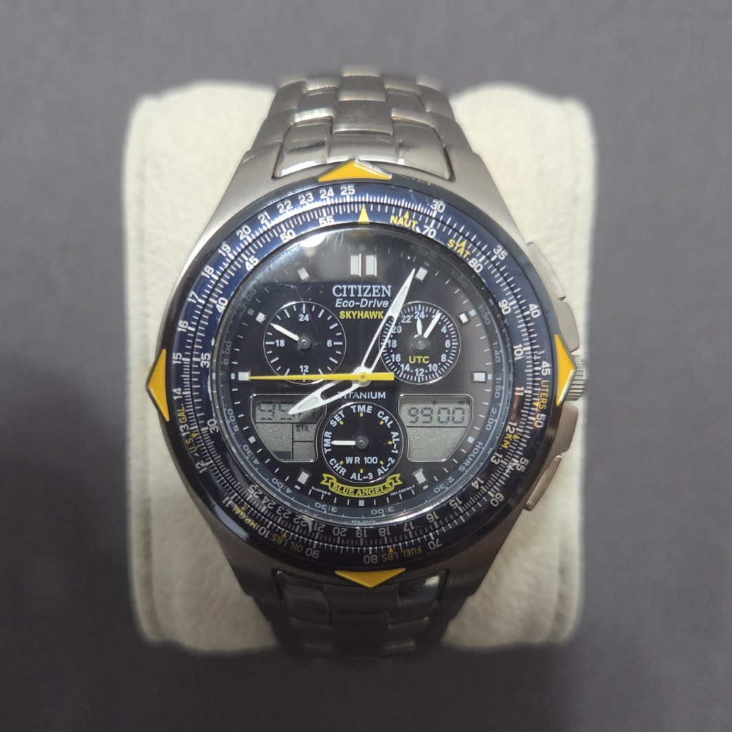 Citizen Eco-Drive Promaster Skyhawk Blue Angels Titanium Watch JR3060