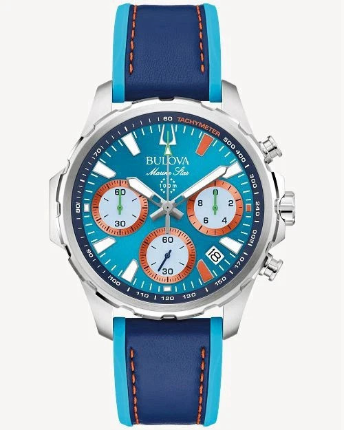 New Bulova E1 Team Miami Men’s Electric Boat Racing New Marine Star B 96B460
