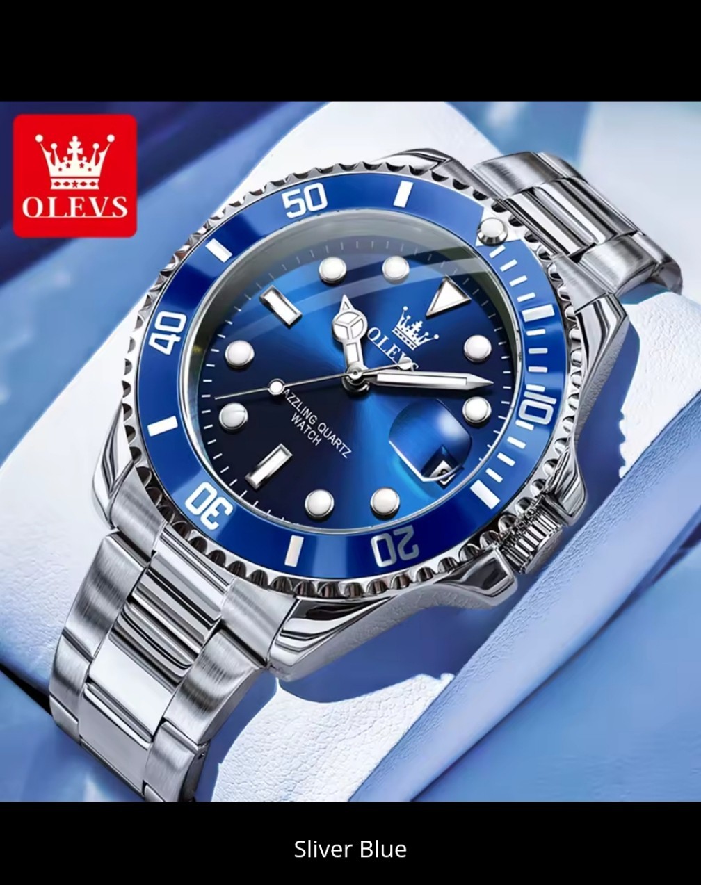 OLEVS Men’s Watch Automatic Mechanical, Stainless Steel Luminous Waterproof Date