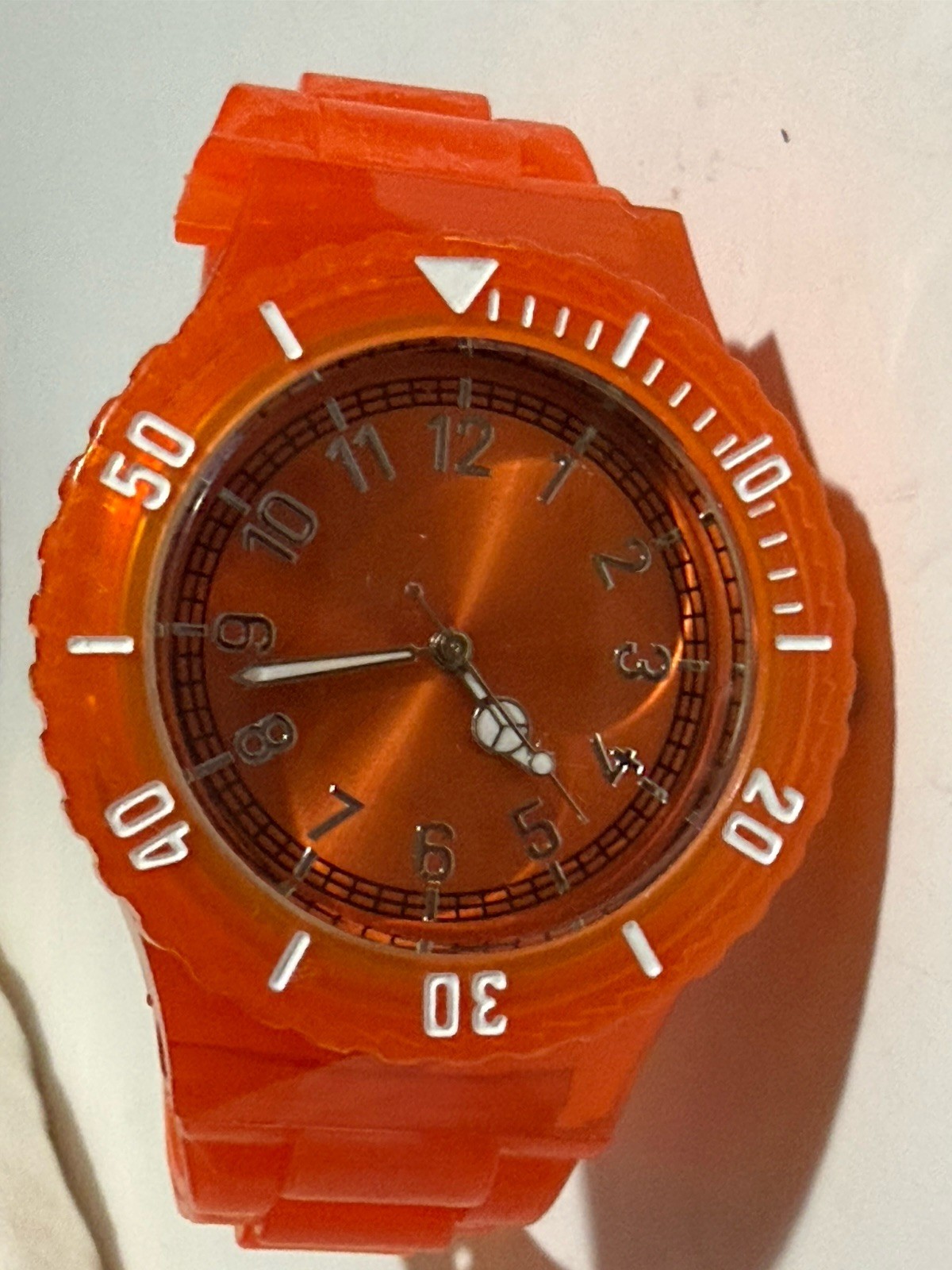 Orange Silicone Wrist Watch