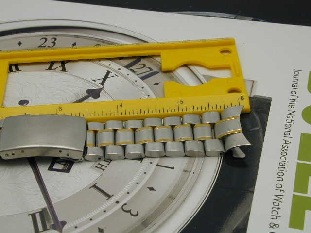 24 MM TWO TONE FOLD OVER CLASP STAINLESS STEEL WATCH BAND