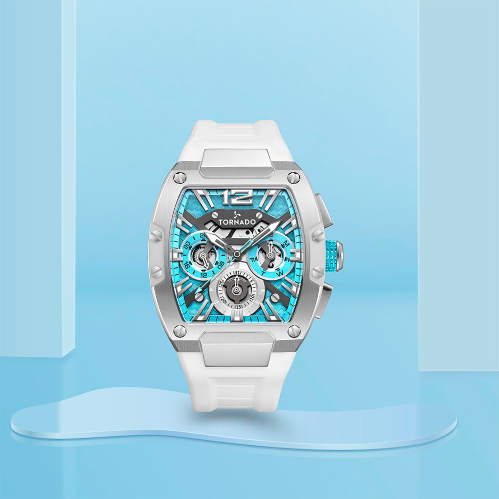 Tornado Xenith Men’s Multi Function Watch | Blue Dial, 43mm, 100 m (10 ATM)