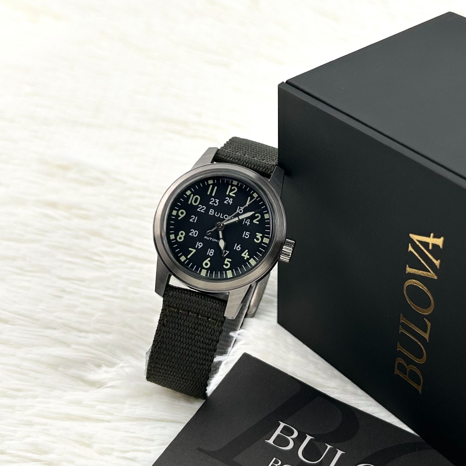 Bulova 96A259 Hack VWI Special Edition Automatic Black Dial Men’s Watch 38mm