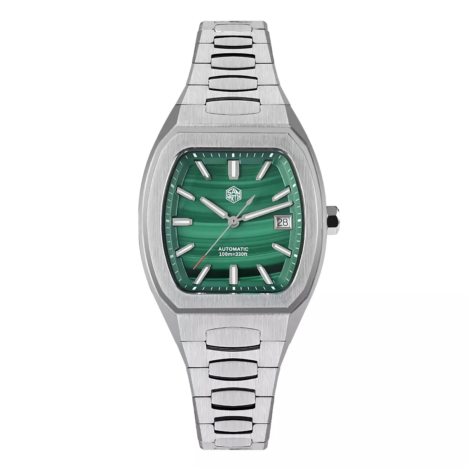 SAN MARTIN SN0145-G Automatic Stainless Steel 39.5mm Barrel Shape Case Men Watch