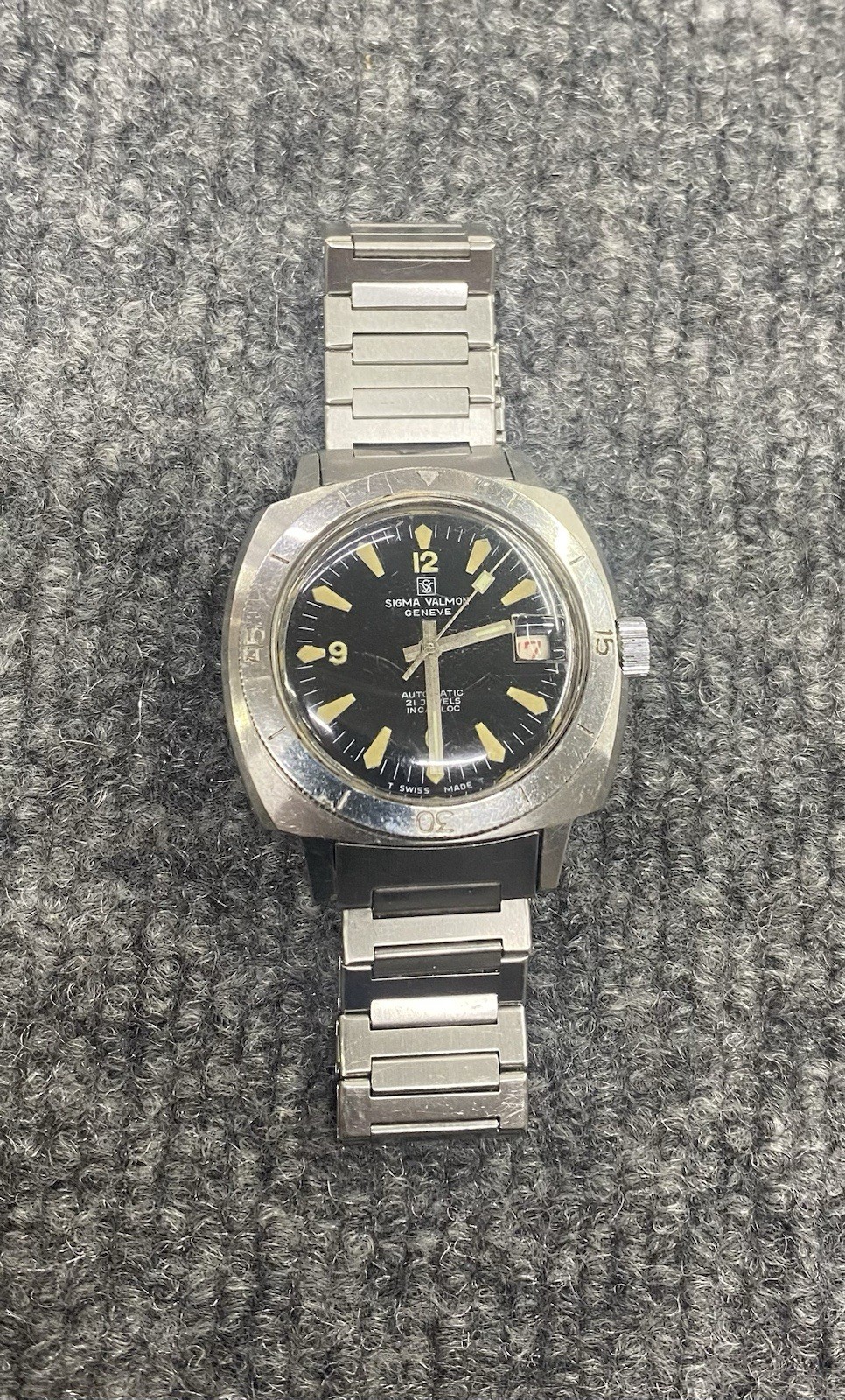 Skindiver Sigma Valmon Geneve Watch Automatic 21 Jewels