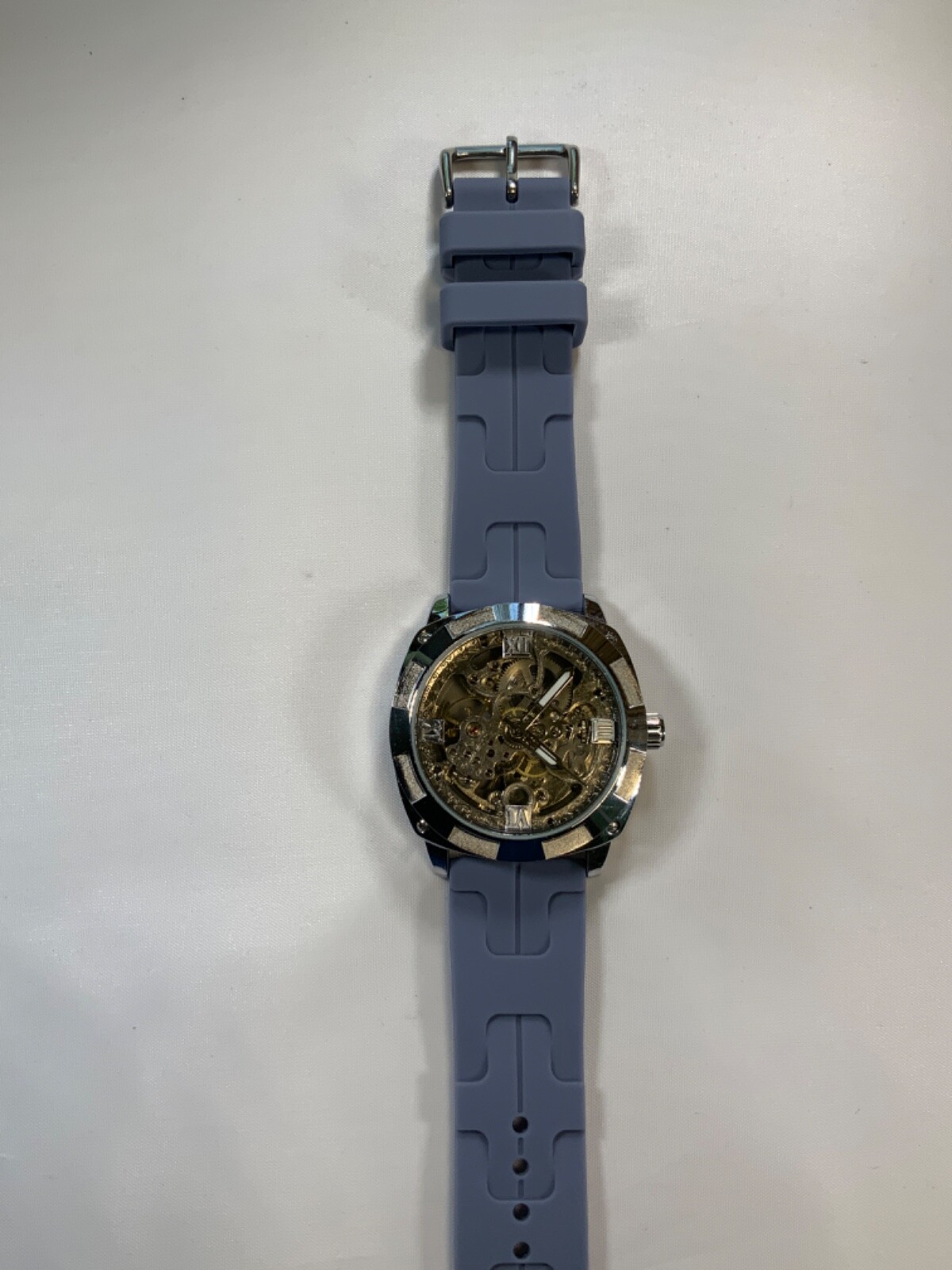 Forsining mens automatic skeleton style watch with band style and color options