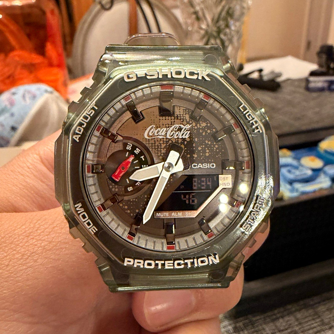 Casio G-SHOCK GA2100 Coca-Cola Analog-Digital Quartz 200m Green Resin w/Box