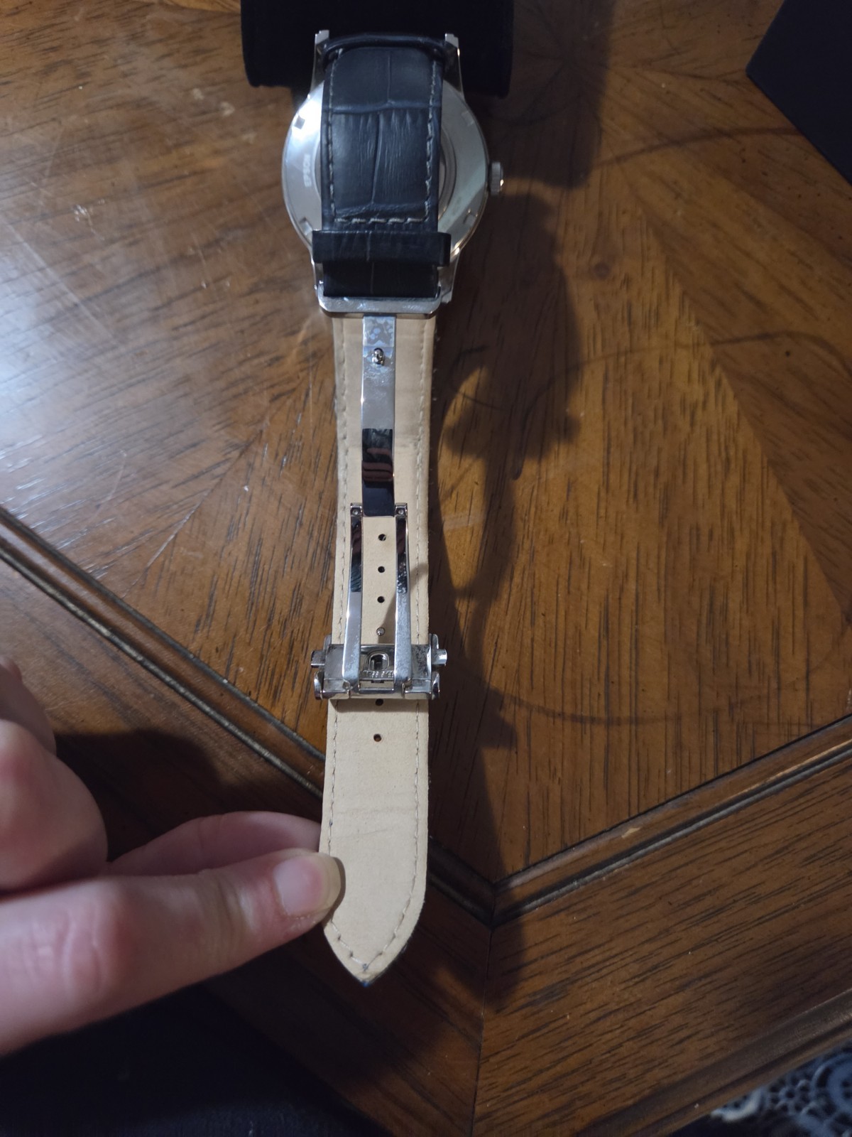 Orient Sun and Moon Version 2 Silver W/ Blue Leather Strap Men Automatic watch