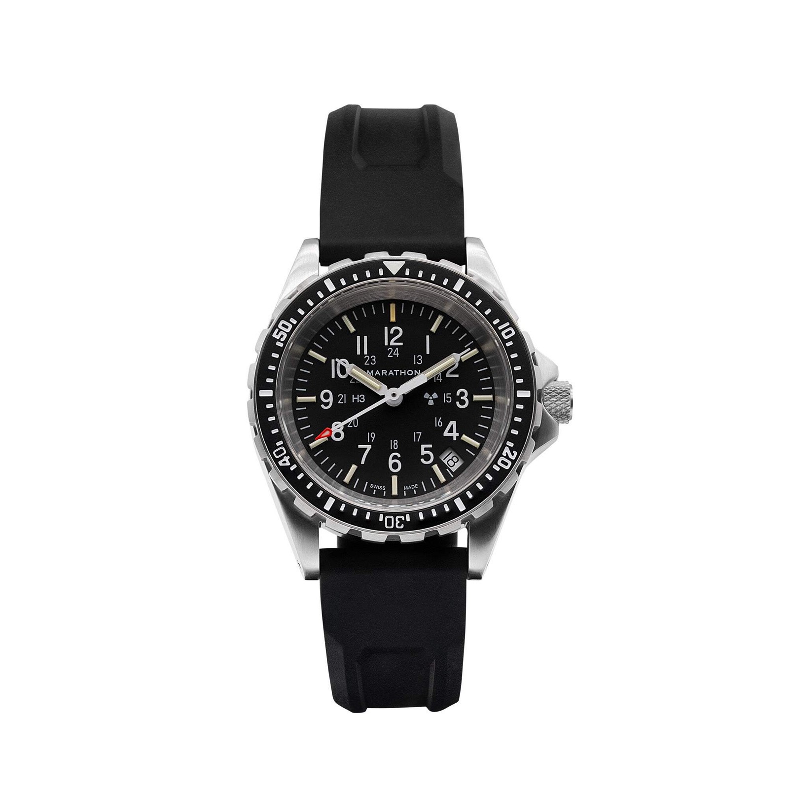 Divers Auto Medium Search and Rescue Quartz Black NGM/Rubber | Matte Black Dial