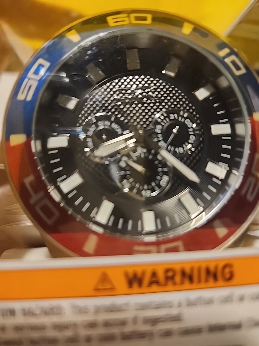 New In BoxINVICTA PRO DIVER IMPACT Blk DIAL SILVER RED BLUE CASE 35740 50mm