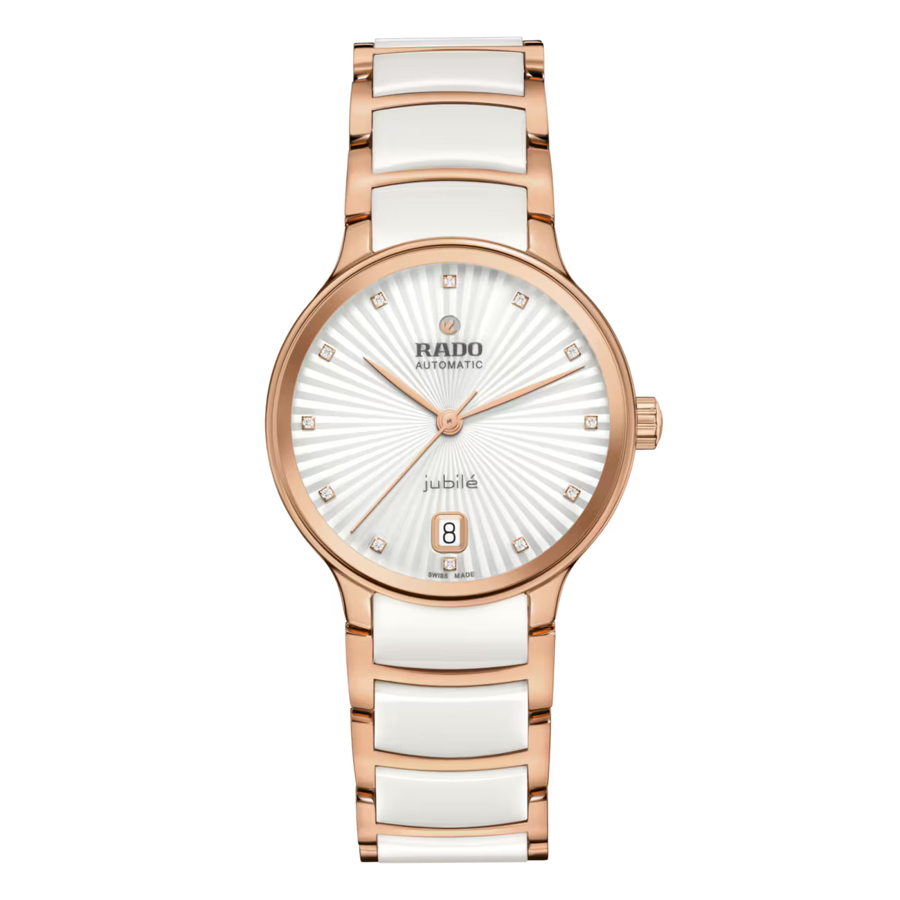 Rado Centrix Automatic Diamonds 35 mm White Dial Two Toned Watch R30037744
