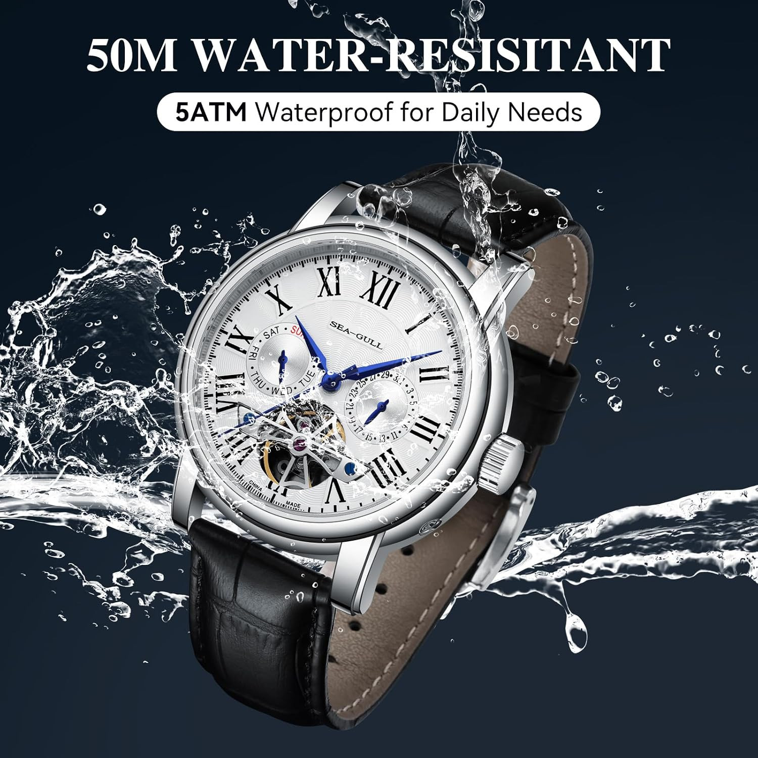Seagull 2021 Men’s Automatic Mechanical Watch with Calendar – D819.626
