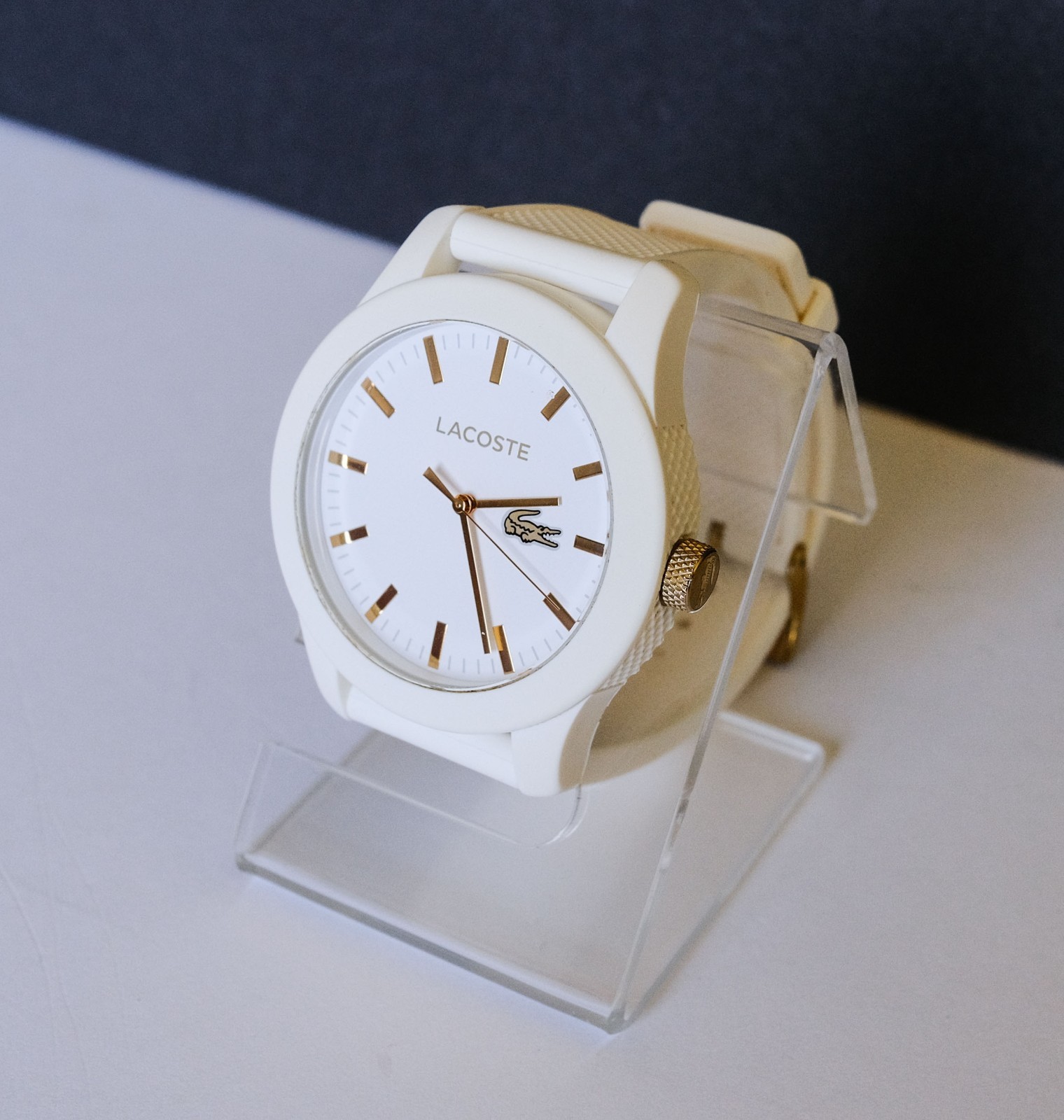 Lacoste Men’s 2010819 12.12 Analog Display Quartz White Watch