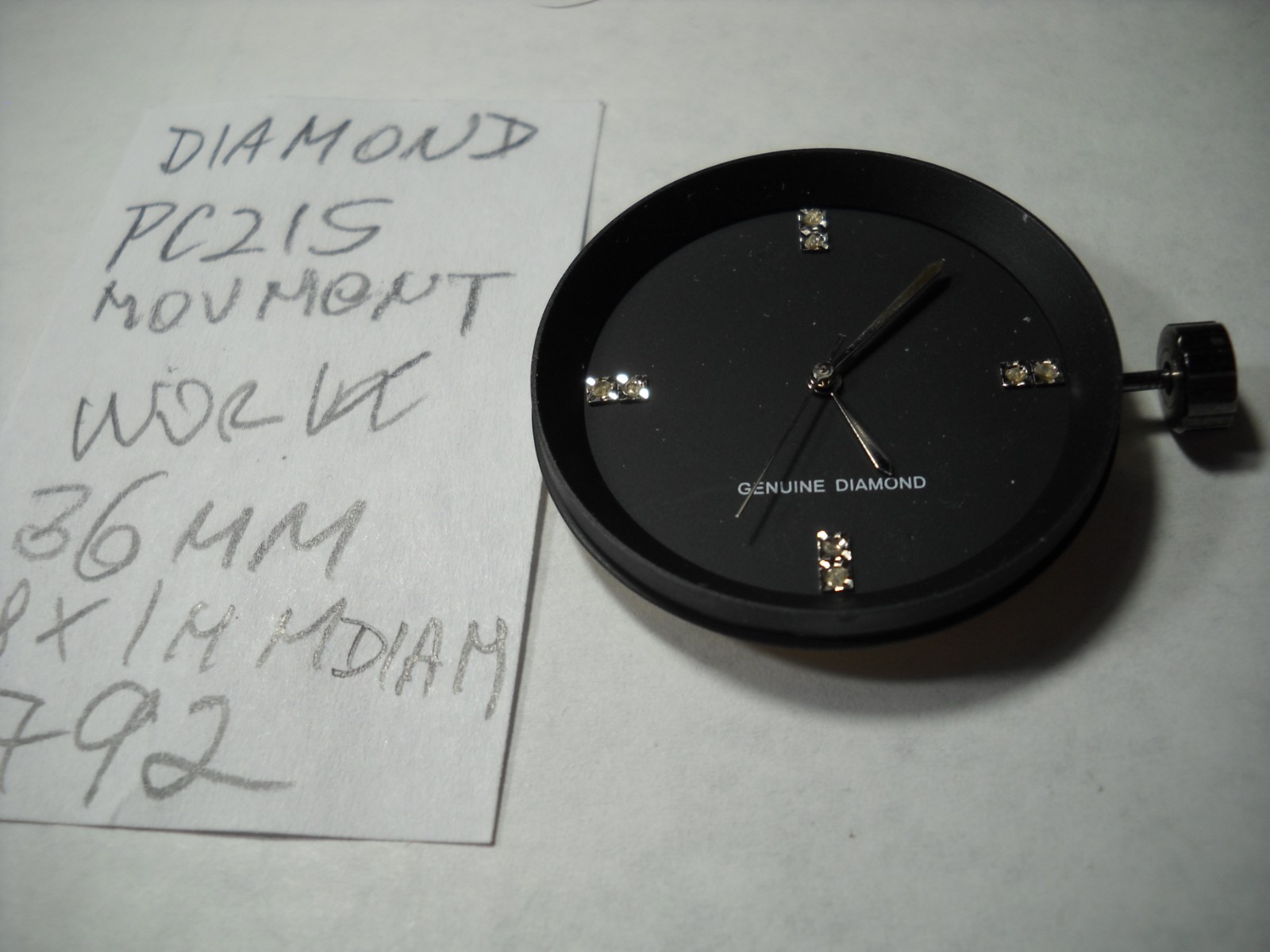 792L Diamond markers 8 x 1 mm Movement PC21S 36 mm dial working