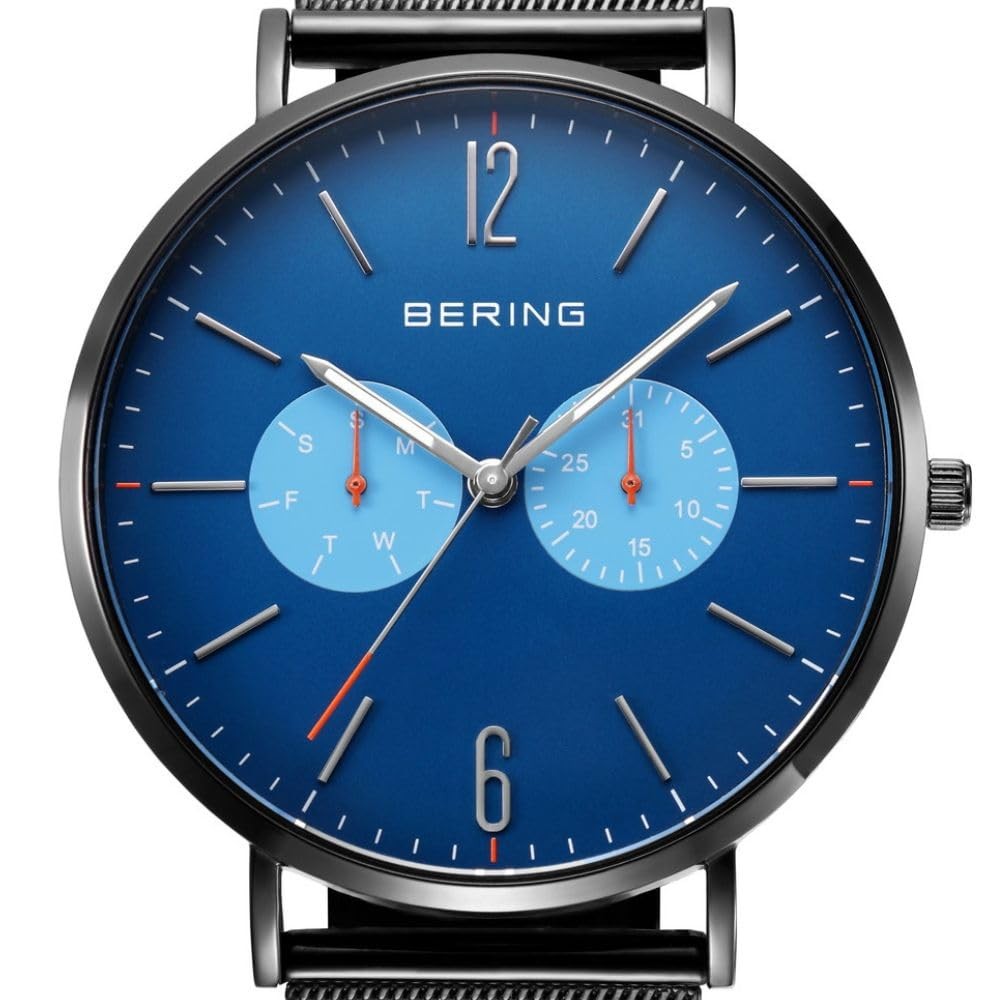 BERING Changes Ocean Forest Japan Limited Watch Blue Dial 2 Straps 14240-427