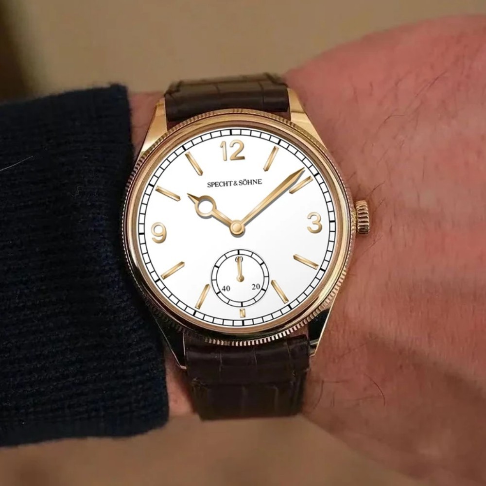 Men’s Automatic Mechanical Watch Sapphire Glass Genuine Leather Strap Waterproof