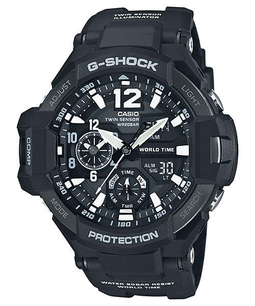 Casio G-Shock GA-1100-1AJF Quartz Black Dial 52.1 mm Watch
