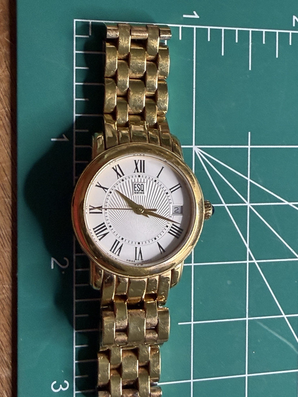 ESQ By Movado Women’s Watch Yellow Tone New Battery