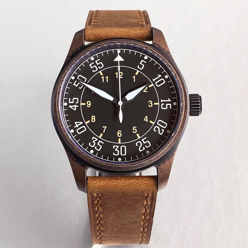 200M Diving 39mm Tandorio Retro Pilot Japan NH35A Automatic Mechanical Men Watch