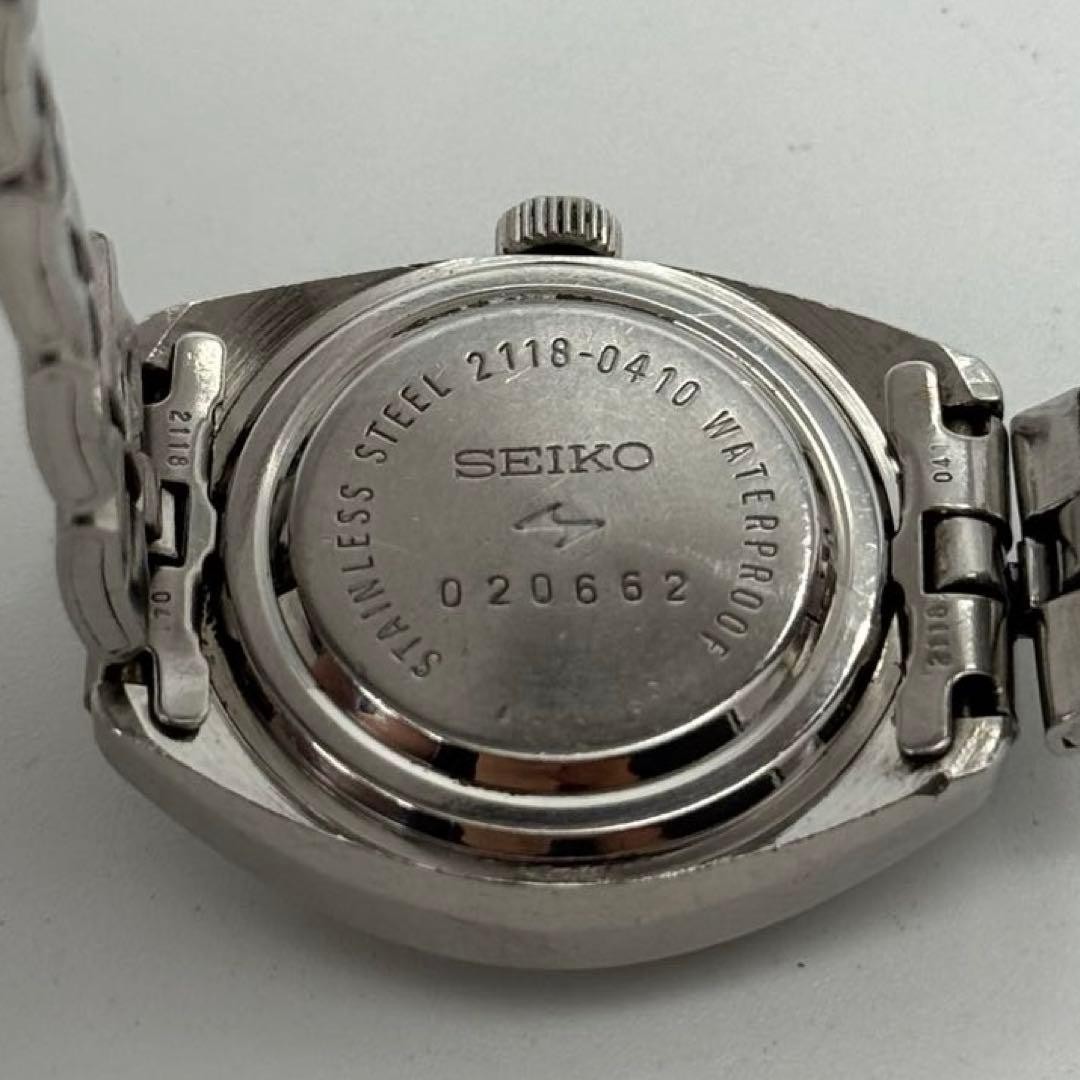 Working condition SEIKO manual winding ladies’ watch, date display, silver,