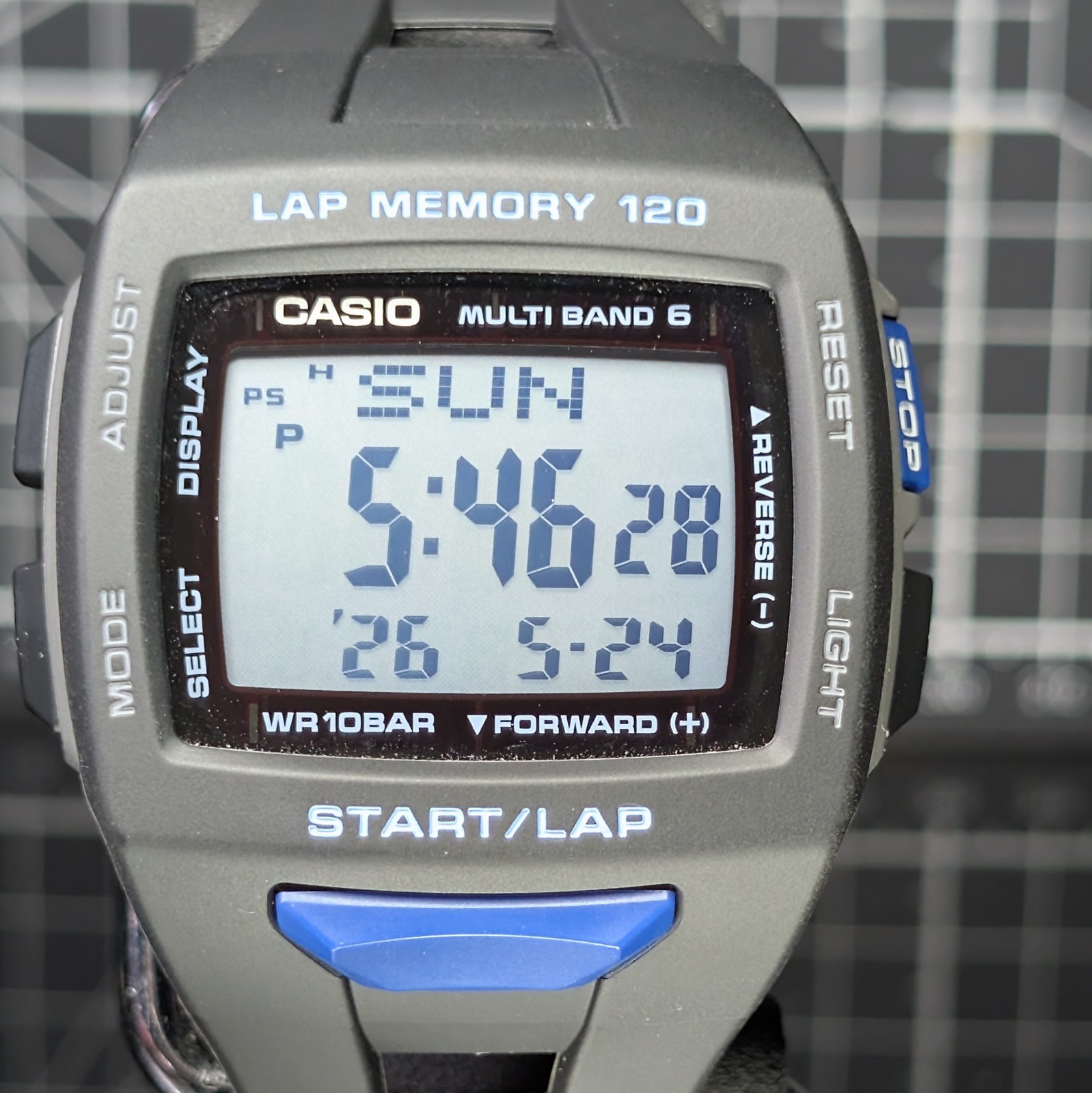 Casio PHYS STW-1000 Tough Solar Multiband Square Black Blue Fizz STW-1000-1B