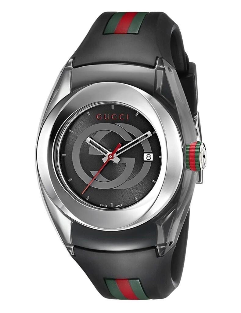 Gucci Quartz Watch//Rubber/Blk/Ya137107A 15