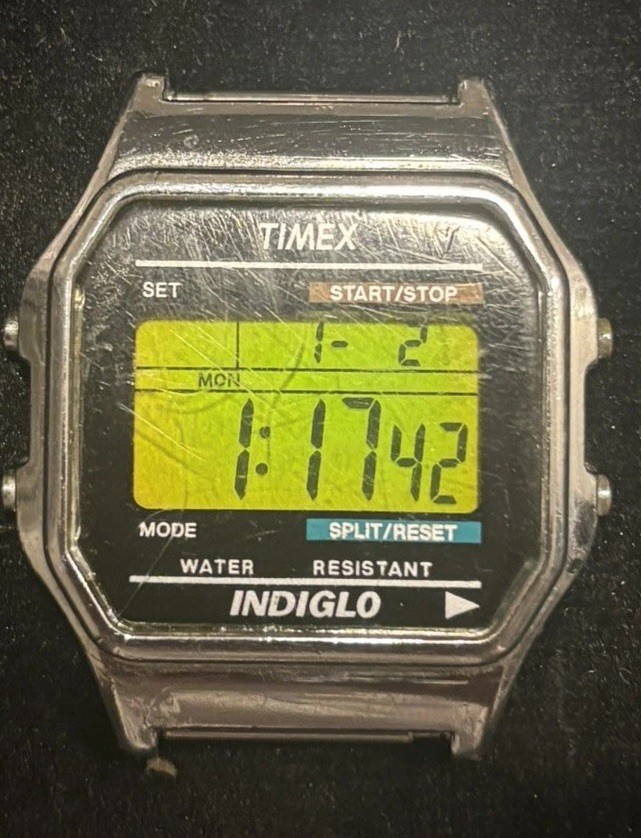 Timex T78587, Men’s Digital Silvertone Expansion Band Watch, Indiglo