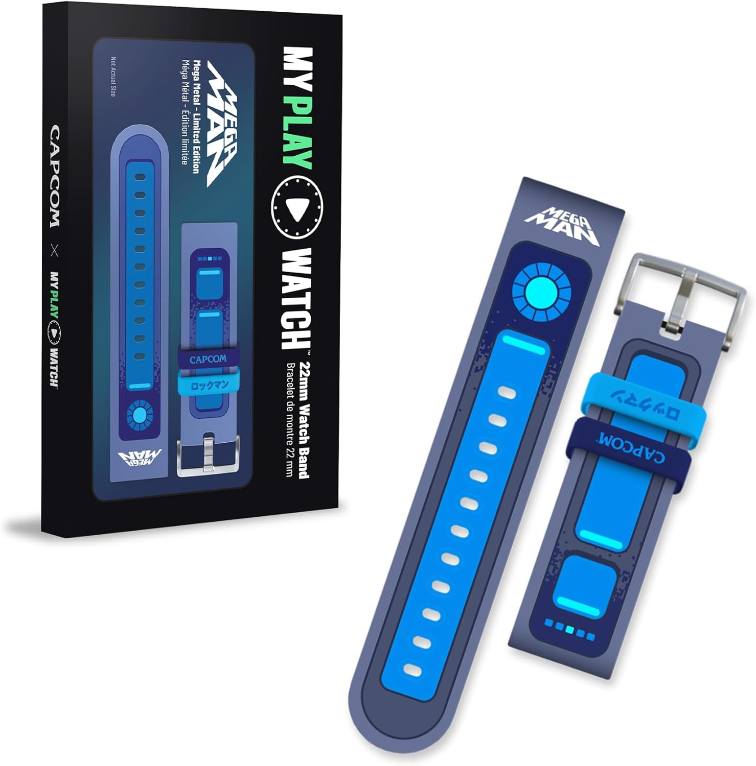 Mega Man Digital Gaming Watch with Preorder Bonus Band Bundle – Built from Mega