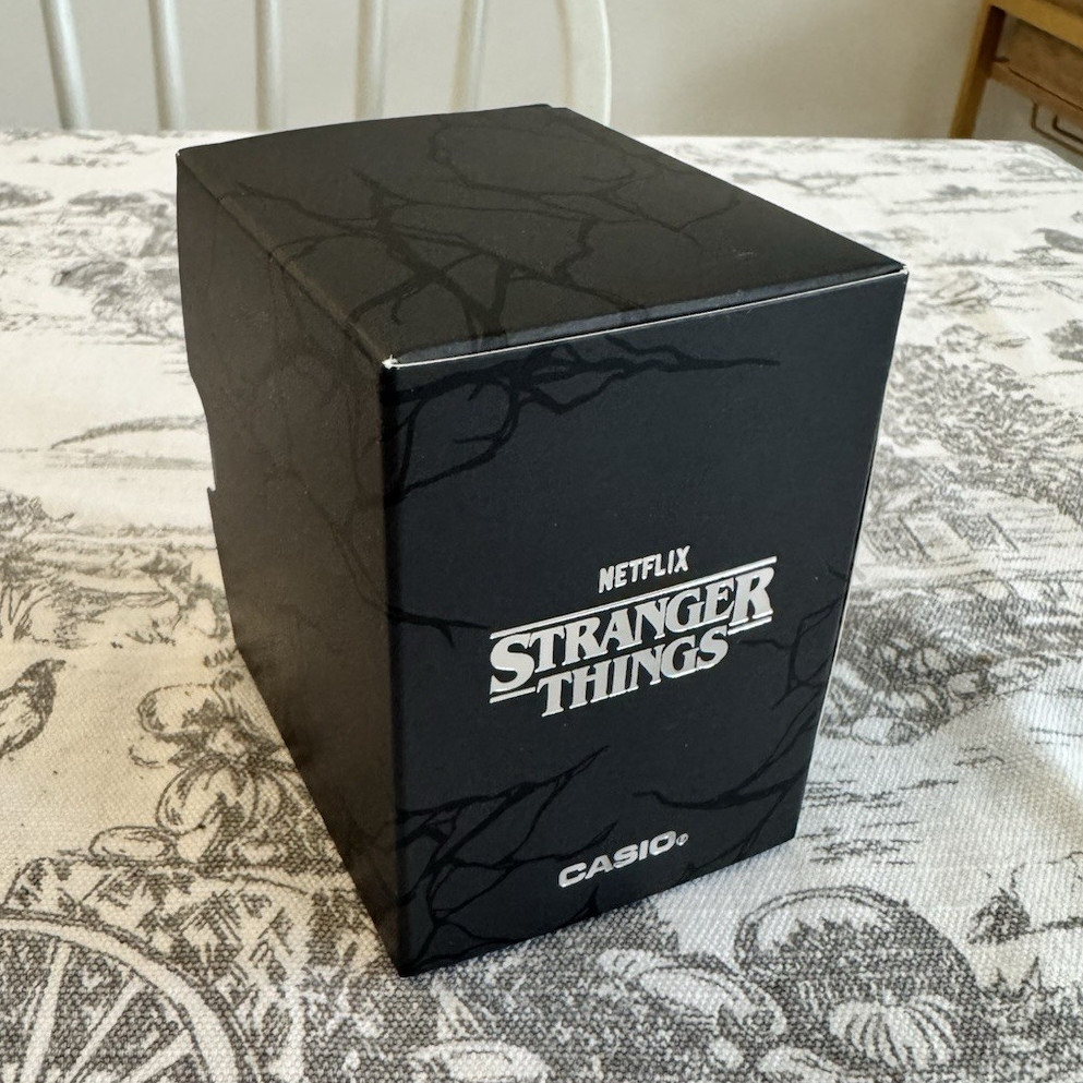 Casio Stranger Things Analog/Digital Quartz Silver SS Black Dial 34mm Box