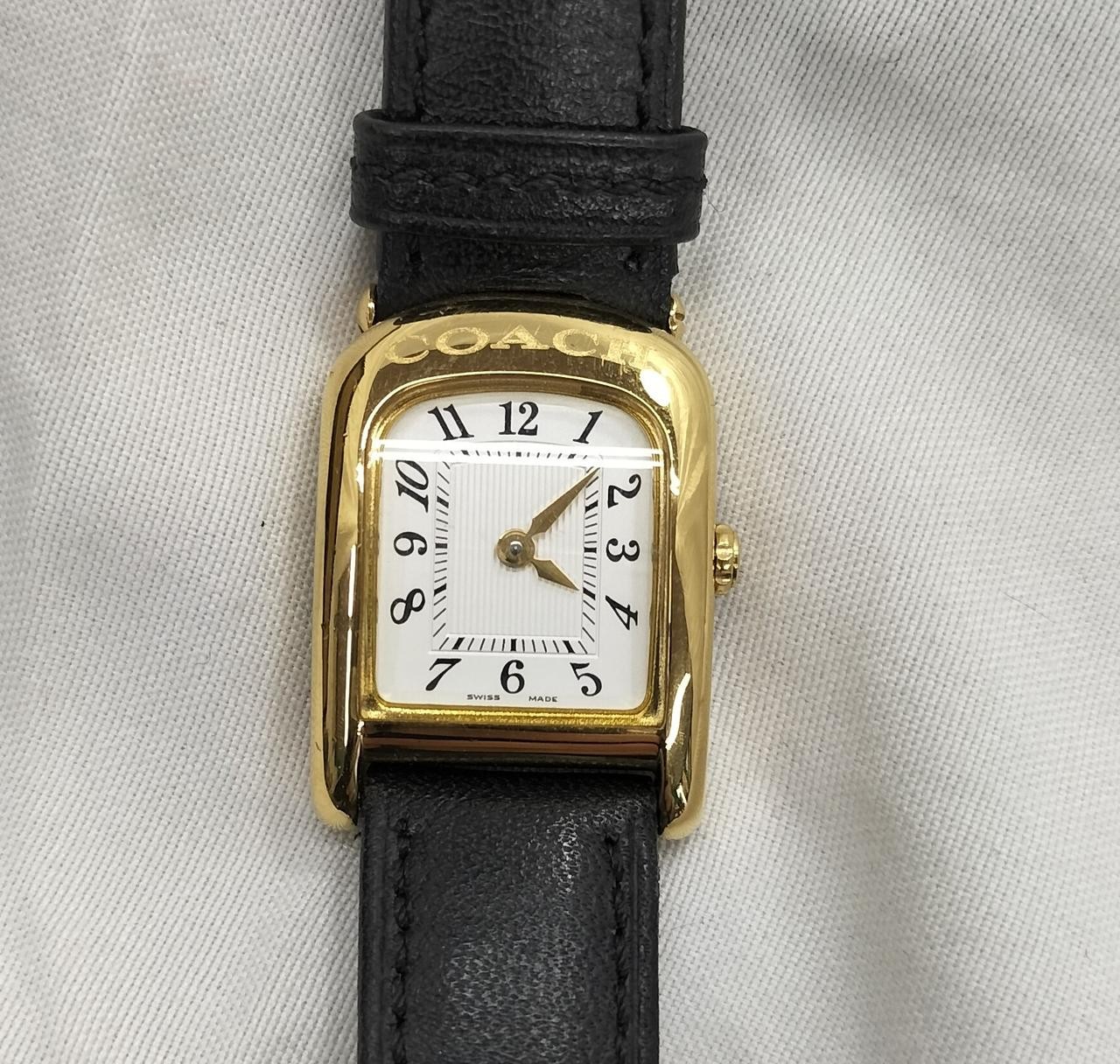 COACH W301 Silver Dial Quartz Watch Auth Japan