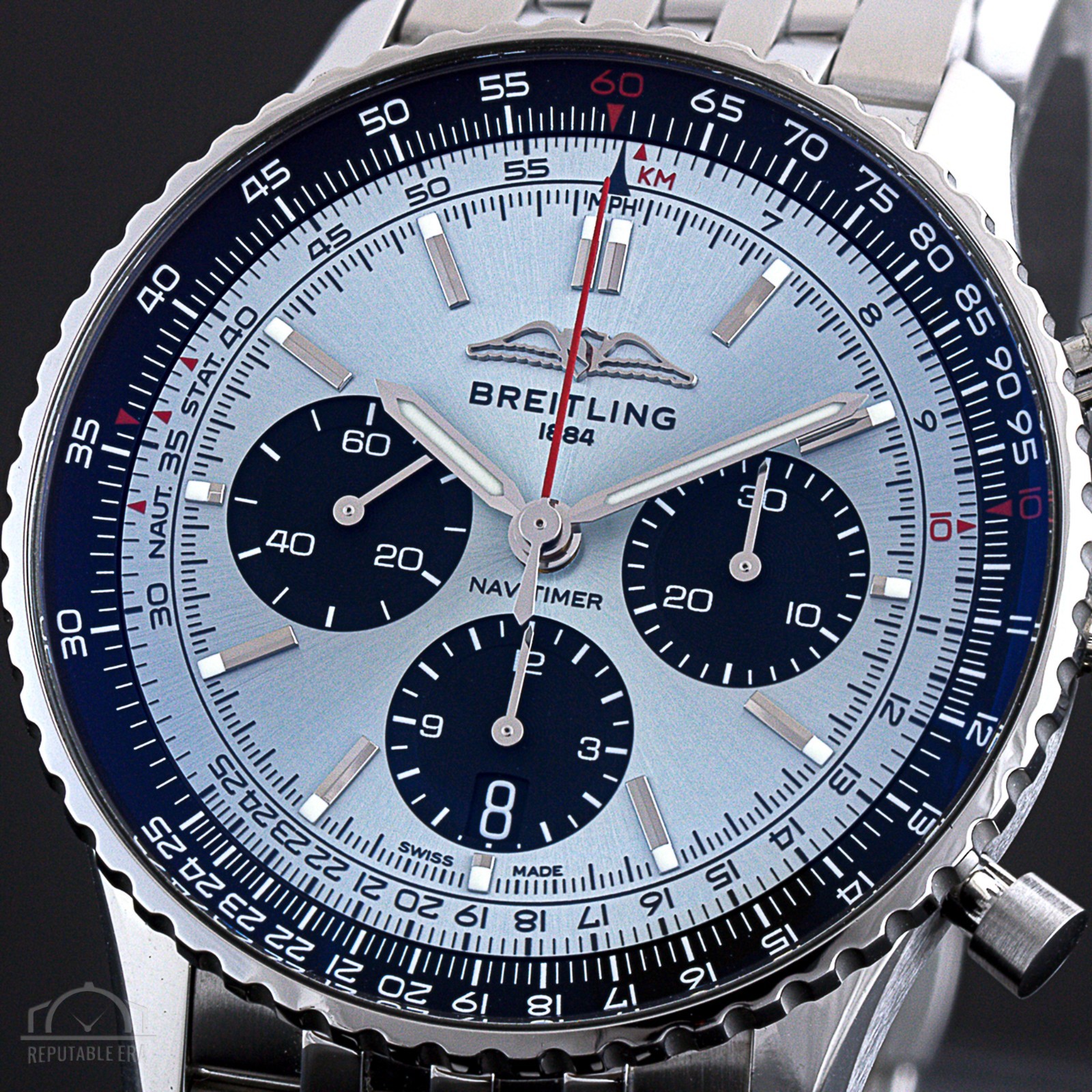 Breitling Navitimer B01 Chronograph 43 Ice Blue Dial Watch AB0138