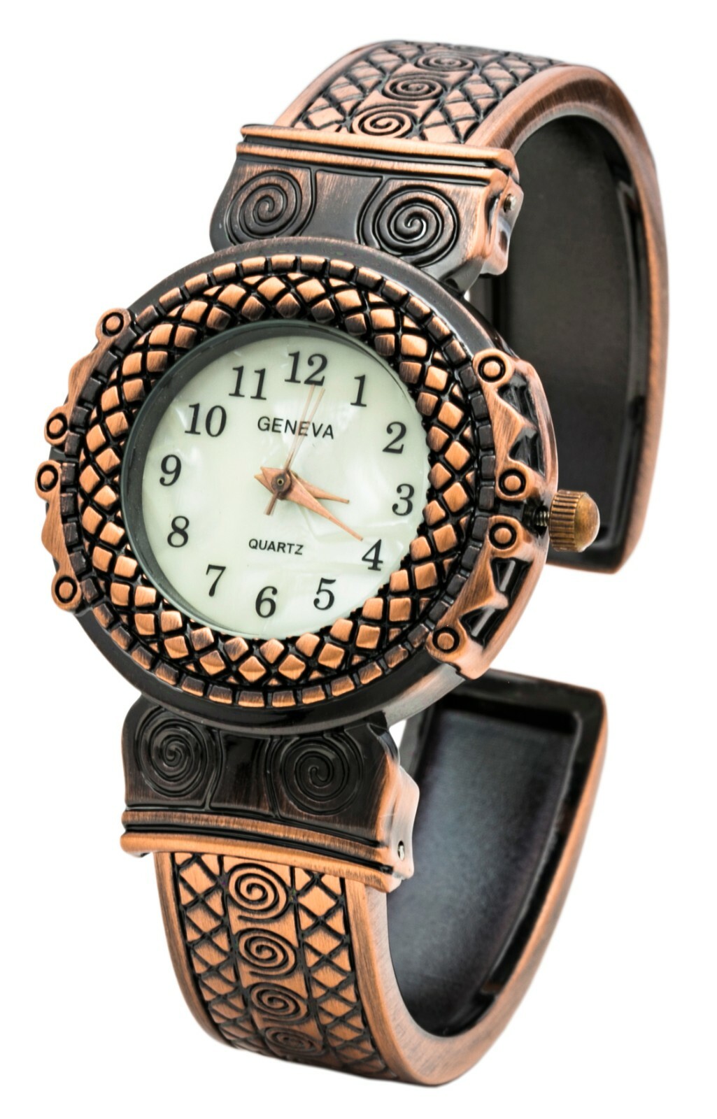 Blekon Collections Quartz Womens 30mm Case Antique Copper Bangle Watch