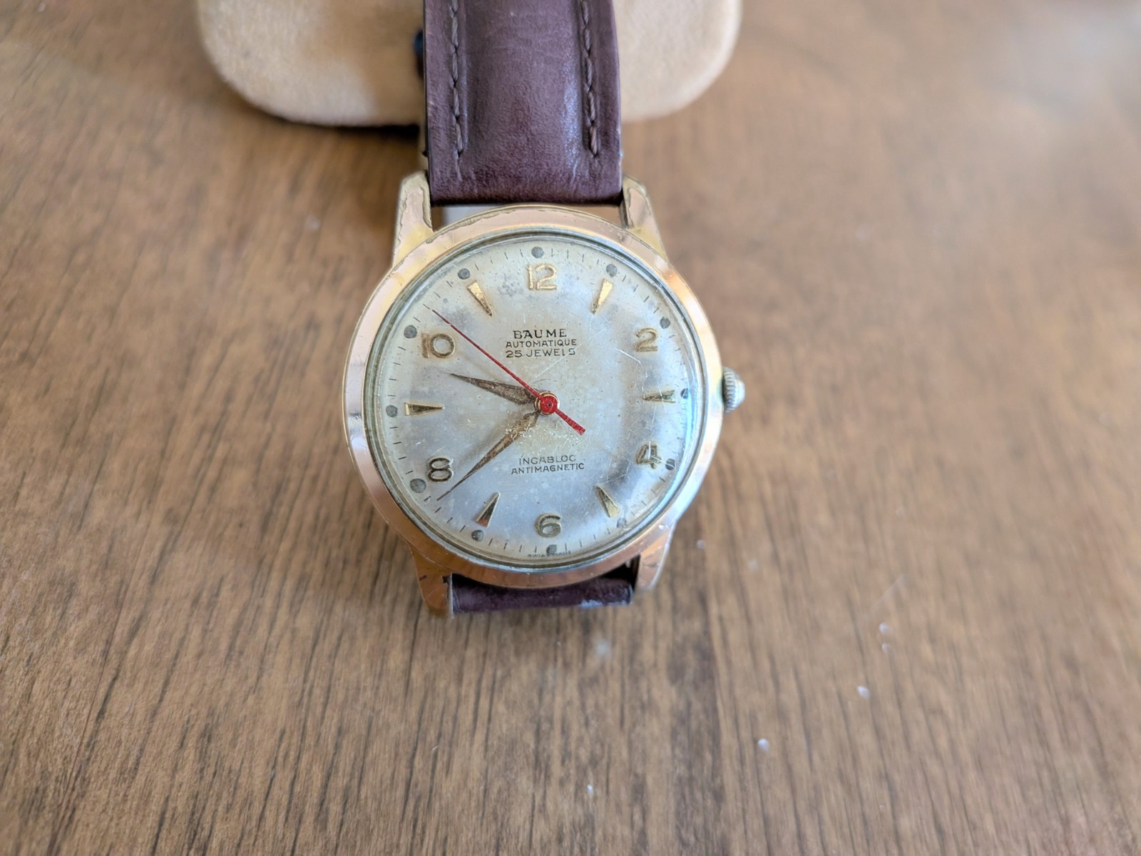 Vintage 1950s Baume 25j, gold filled watch,