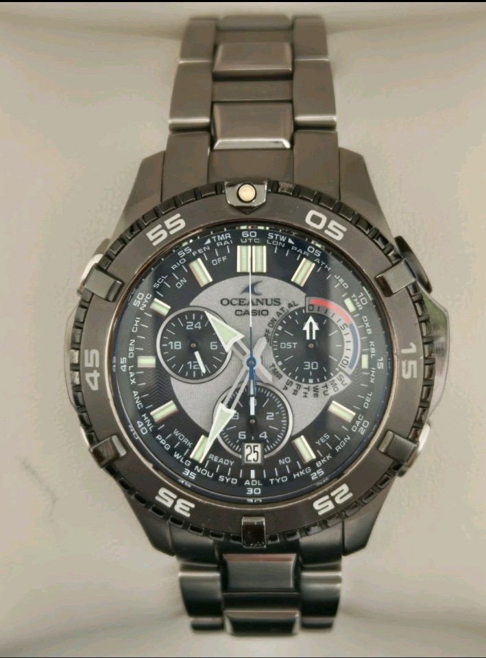 Casio Oceanus OCW-P500TDJ-1A2JF Titanium Men’s Watch World Time Mens Watch Solar