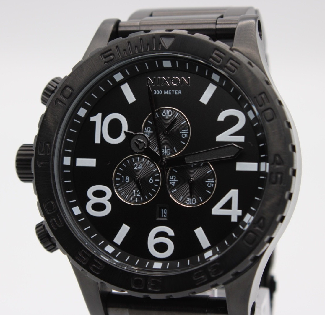 NIXON 51MM A083-001 51-30 Chrono Black Tone Numbers Men’s Wrist Watch