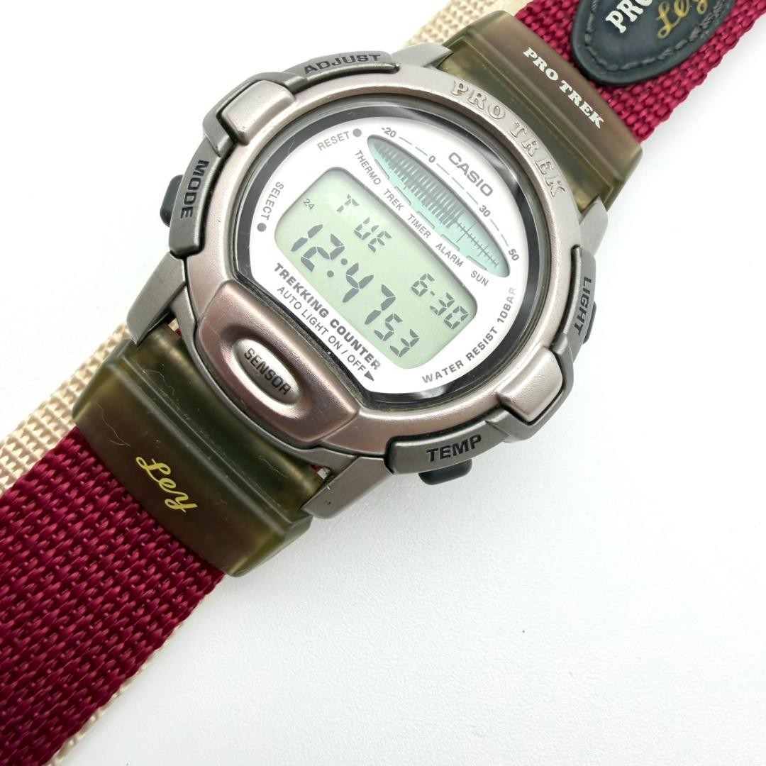 Casio Pro Trek watch, new battery, temperature measurement, canvas, men’s, w