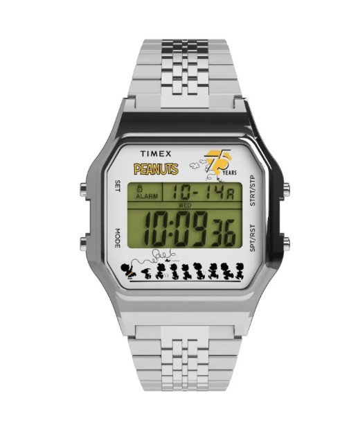 Timex Peanuts T80 75th Anniversary Edition Stainless Steel Watch TW2Y20000