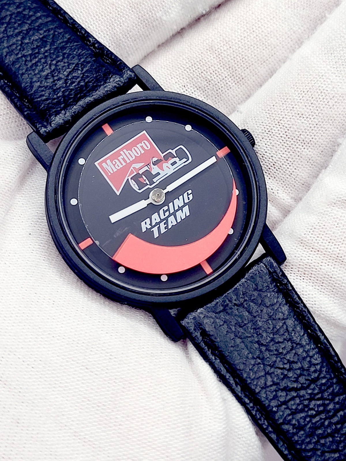 Marlboro Racing Team Quartz Watch Vintage 1990s NIB – New Battery – Box & Papers