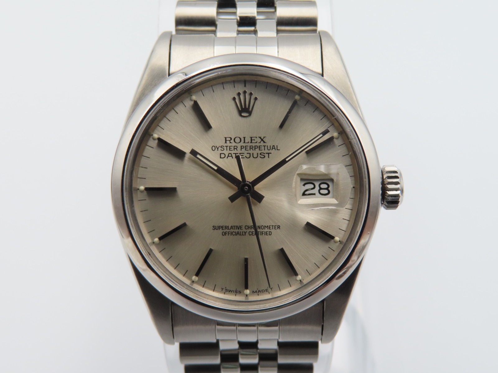 1986 Rolex Datejust 16000 w/ Chevrolet Chevy Logo Original Caseback