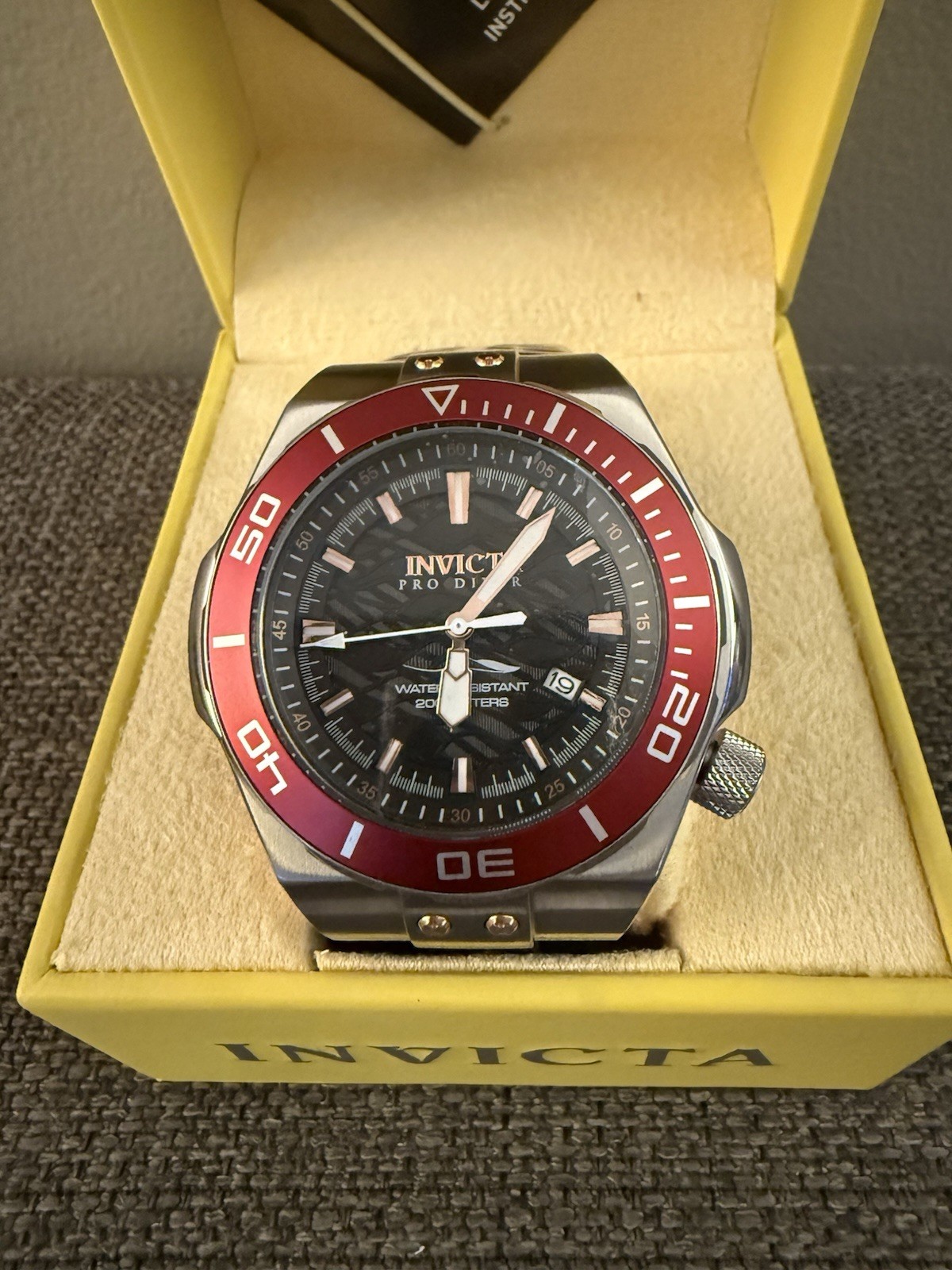 New Without Box – Invicta Pro Diver Men’s Watch With Black Silicone Band