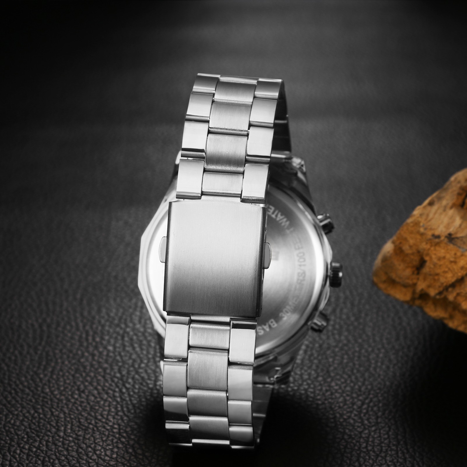 Men’s Waterproof Skeleton Stainless Steel Watch Luxury Quartz Wrist Watch