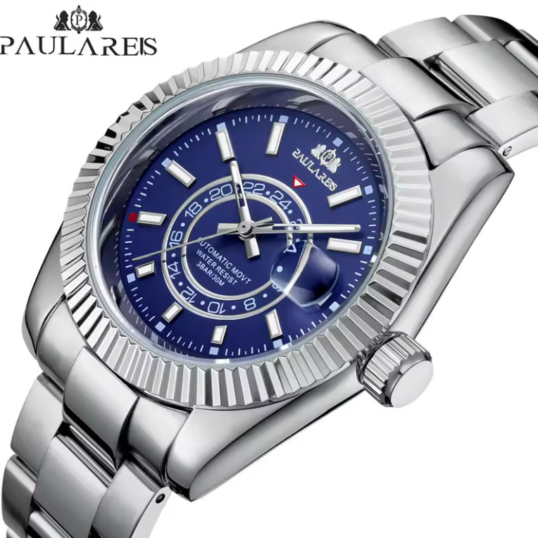 PAULAREIS Men’s Automatic Mechanical Watches Stainless Steel Waterproof Watch