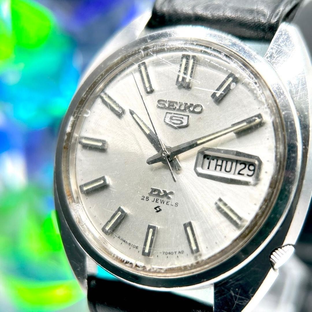 Working condition SEIKO 5 DX 25 jewels men’s automatic watch with day and da