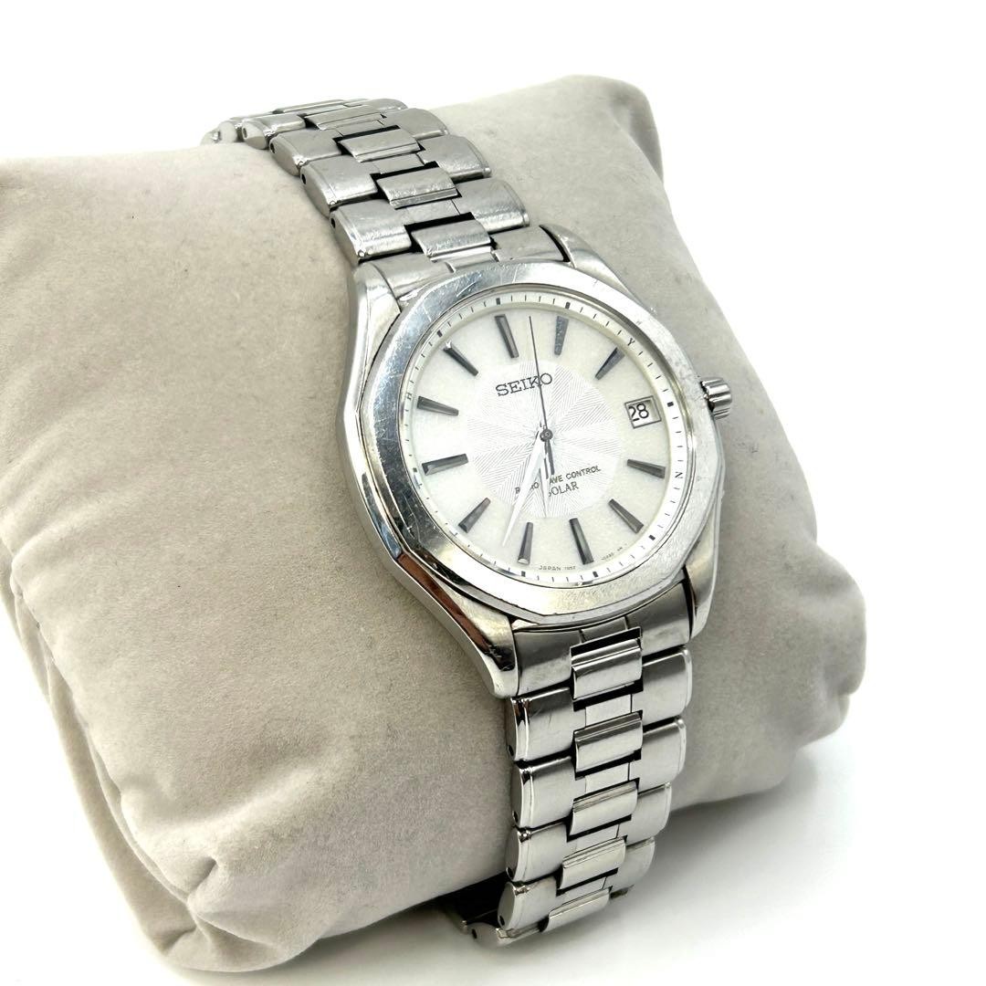 Seiko Dolce Men’s Radio Wave Solar Watch 7B52-0AB0 From Japan